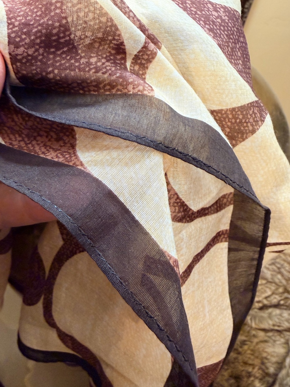 Vintage Coach Signature C Silk/Cotton Blend 27” Scarf - Picture 4 of 9